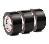 WELSTIK Professional Duct Tape 3 Pack 48mm x 27m Waterproof Tape Fabric Coloured Gaffer Tape for Repairs, DIY, Crafts, Indoor and Outdoor Use,Black