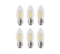 WELSUN 3V LED Candle Bulb C35 Vintage Lamp LED E26/E27 2W Filament Edison Light Bulbs for Solar Power Pendant Light Street Light Solar Chandelier 6-Pack