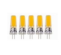 WELSUN GY6.35 LED Bulb No-Dimmable, GY6.35/G6.35 Bi-pin Base, AC/DC 12-24 Volt, 3Watt Equivalent to T4 JC Type 25W Incandescent Halogen Bulb Replacement 5-Pack (Color : Warm white)