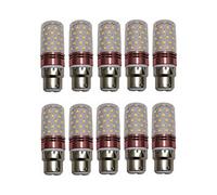 WELSUN Low Voltage Bayonet Base B22 LED Illuminant 24v 10W, Warm White/Cool White, 60SMD 2835 Long Life LED Bulbs, AC/DC 24-60V [energy Class A ++] 10-Pack (Color : Cool white)