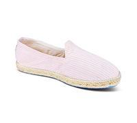 weltenmann Corralejo - Colorful Cotton Slip-on Espadrilles with Thin Stripes with Cotton Bag, Cotton Candy, 11, Handmade in Spain