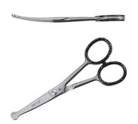 WELTMEISTER Solingen Sharp, Curved Professional Paw Scissors, Dog Scissors, Face Scissors with Rounded Tips and One-sided Micro Serration, 5 Inches (11.8 cm) Premium Quality, Made in Germany