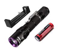 Weltool M2-CF UV Torch,365nm Ultraviolet LED Torch for UV Glue Curing,AC Leak Detector Rocks,Criminal Investigation and Mineral Glowing,Pet Urine Detectors