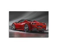 WELTS Super Car Poster for Ferrari 458 Spider Sport Car Racing Car Decorative Painting Canvas Wall And Art Picture Family Bedroom Decor 24x36inch(60x90cm)