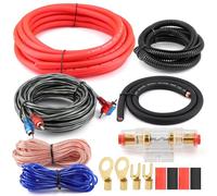 Welugnal 4 Gauge Car Amp Audio Wiring Kit - 2 Channel, 3000 Watt, AP0019, 12V DC