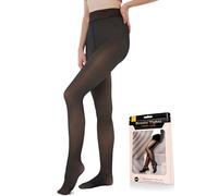 Welvgnnce Fleece Lined Tights Sheer Women - Fake Translucent Warm Pantyhose Leggings Sheer Thick Tights for Winter, Black, S