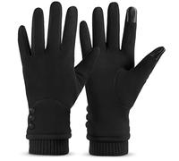Welvgnnce Women's Winter Warm Gloves With Touch Screen Texting Fingers, Windproof, Fleece Lined, Thick Warm Gloves, Black, Medium
