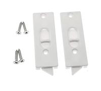 WELWIK 1Pair Tilt Window Latch Sliding Vinyl Window Tilt Latch Plastic Construction Snap-in Latch Pair Spring Loaded Sliding Window Tilt Latches for Home Window Fittings, White