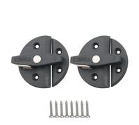 WELWIK 2PCS 2-1/4 Inch Black Marine Cabin Door Nylon Round Swivel Pushbutton Twist Lock Hardware Accessories Caravans Gate Hatch Cover for Pulley Assemblies and Drawer Device
