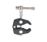 WELWIK Black Aluminum Photo Super Clamp with 1/4 and 3/8 Threads Camera Quick Release Clip Multifunctional Fixture Hardware Fixing Fitting Suitable for Lamp Shelves Crossbars