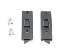 WELWIK Tilt Window Latch Sliding Vinyl Window Tilt Latch Plastic Construction Snap-in Latch Pair Spring Loaded Sliding Window Tilt Latches for Home Window Fittings, Black
