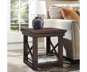 welwyn wooden side table in espresso