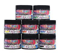 WELYEME Cold Water Dye Powder, 8-Color Assortment, 7/2-oz. Bulk Jars, for Tie-Dye, Batik, Ice Dyeing