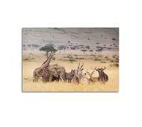 WELYK Animal Poster African Safari Animals Poster Decorative Painting Canvas Wall Posters And Art Picture Print Modern Family Bedroom Decor Posters 16x24inch(40x60cm)