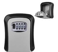 Welyours Key Safe Wall Mounted, Lock Box Outdoor, Combination Box, Waterproof and Security Lockbox, Cabinet Outside for Garage School Elderly Parents Spare House Storage, 10*7*4cm