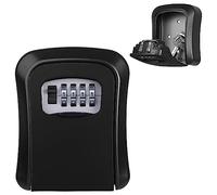 WELYOURS Wall Mounted Key Safe - Combination Security Lock Box, Waterproof Key Storage for Outdoor, Garage, School Spare House, Black