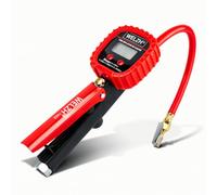 WELZH Digital Tyre Inflator 0 to 150 PSI 10 Bar 1000kPa LCD Pressure Gauge 400mm Hose Battery Powered Air Inflation Gun Accurate Tyre Service Vehicle Maintenance Professional Workshop Use 7452-WW