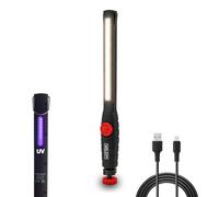 WELZH Multi-Function Workshop Light with UV Detection COB LED 500 Lumens Adjustable Brightness USB-C Rechargeable with SMD Top Light for Leak Detection Inspection Automotive Garage Use 5335-WW