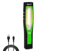 WELZH Rechargeable COB LED Inspection Lamp Red Sirius Range 750lm Magnetic Mounting 7W Main Light with Top Torch IP65 Shockproof Hands-Free Work Light for Workshop & Garage Use (Green) 5090-WW