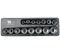 Welzh Werkzeug 3/8 Chrome Socket Set 15Pc Lok-Typ Works On 85% Rounded Nuts