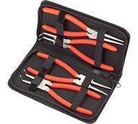 Welzh Werkzeug Circlip C-Clip Plier Pliers Set 4-Piece 225mm Length, Heavy Duty, Internal & External Clips, Straight & Angled, Non Slip Handles