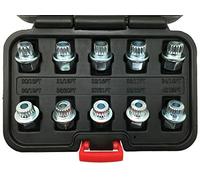 Welzh Werkzeug Locking Wheel Nut Removal Key Set Compatible with BMW and MINI Rim Lock Nuts 10 Piece Spline Type