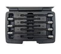 Welzh Werkzeug Torx T-Star Bit Socket Set Ball Ended 7-Piece 1/4 130mm S2 Steel