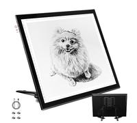 WELZK A3 Light Box, 16.6×12.6 INCH Large lightbox with Metral Stand. Physical Buttons 9 Levels/Stepless Dimming Light Board, Light Pad for Diamond Painting, Tracing, Drawing