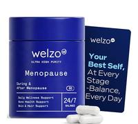 Welzo Menopause Support Supplement for Women - 24/7 Balance During & After Menopause - Hormone-Free Formula with Vitamin D, B6, B2 & Magnesium - 60 Vegan Capsules for Bone, Skin & Hair Health