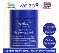 Trans Resveratrol - 120 Capsules - 550mg - Quercetin - 4 Months supply - Vegan