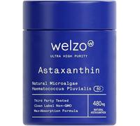 Welzo Ultra High Purity Astaxanthin 480mg - Natural Microalgae Haematococcus Pluvialis - Powerful Antioxidant for Radiant Skin, Eye & Immune Support - 60 Capsules