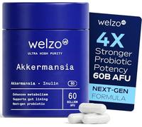 Welzo Ultra Purity Akkermansia 60 Billion AFU - Next-Gen Probiotic Supplement with Inulin & Lactobacillus - 60 Vegan Capsules for Gut Health, Metabolism & Digestive Support (2)