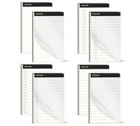 WEMATE Fathers Day 8Pcs Note Pads, Legal Pads 3.5 x 5, Time Schedule, Lined Notepad, To Do List, and Dotted Notepad, Paper Pads,Notebook Paper Writing Pads for School Office (8 Pack of 30)