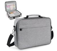 WEMATE Large Capacity Bible Cover Case, Waterproof Bible Study Supplies Tote Bag with Double-Layer Handle & Shoulder Strap, Bible Bag for Women, Girls, Teens, and Christian (Grey)