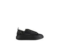Wembley Donna in black leather with studs on the heel and black sole - female - Alexander Smith - Sneakers - Black - 6 UK - Shoes 6 UK