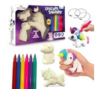 Wembley Squishy Unicorn 3D Art & Craft Set| DIY Washable Painting Set| Figuring Set with 3 Squishy Unicorns & 6 Color Pens| Multicolor Non-Toxic Art Set for 3+ Years| Gift for Boys & Girls