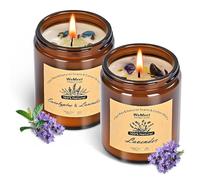 WEMEET 2 Pack Scented Candles Gift Set, Soy Candles of Lavender & Eucalyptus Lavender, 7 oz Jar Candle, Aromatherapy Candle for Birthday, Mother's Day, Christmas