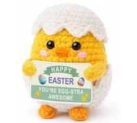 Weming Easter Basket Stuffers for Teens Kids, Easter Gifts Crochet Spring Egg & Chick Plush, Jesus Christian Non Candy Egg Fillers Toy for Boys & Girls 8-12, 6-8, Tweens 10-12 Year Old