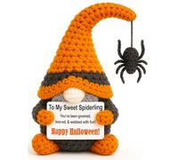 Weming Non Candy Halloween Treats, Crochet Spider Gnome, Halloween Treats Non Candy Toy Gifts, Goodie Bag Stuffers in Treat Bag & Boo Basket