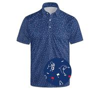Wemkuqa Funny Golf Shirts for Men Moisture Wicking Men's Fun Golf Polo Shirts Quick-Dry Polo Shirts Short Sleeve, Funny Golfer, XXL