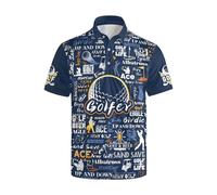 Wemkuqa Funny Golf Shirts for Men Moisture Wicking Men's Fun Golf Polo Shirts Quick-Dry Polo Shirts Short Sleeve, to Golf Lovers, XL