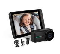 WEMOH Magnetic Baby Car Camera, 1080P HD IPS Magnetic Monitor, Auto Night Vision, 360° Rotation with Split & Zoom Mode, USB-Powered Car Seat Camera for Rear Facing