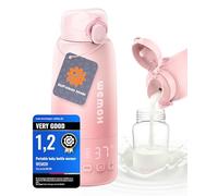 Wemoh Portable Milk Warmer for Travel with Self-Clean Function, Precise Temp Control & 8 Feeds per Charge, 450ML Bottle Warmer On-The-Go Parents, 100W Fast Heating for Breast Milk & Formula & Water
