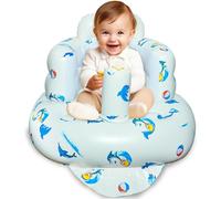 WEMORA Inflatable Baby Seat for Babies 3-36 Months, Built-in Air Pump, Toddler Floor Seat with Back Support for Sitting, Portable Inflatable Baby Chair for Feeding, Shower and Playtime