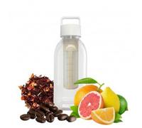 WEMUG 1L Plastic Infuser Water Bottle, Leakproof, Giant with filter, Clear | 33.8oz 3-in-1 Plastic Infuser Bottle - Brew coffee, tea or fruit water, or remove the filter for a leakproof water bottle.
