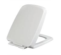 Wemune Square Toilet Seat, White Soft Close Quick Release Toilet Lid Cover, PP Material, Top Fixed Loo Seat 36 * 45Cm