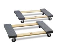WEN 1320 lbs. Capacity 18 in. x 30 in. Hardwood Furniture Moving Dolly Two Pack