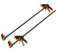 WEN 24-Inch Heavy Duty Steel Bar Clamps and Spreaders with 2.3-Inch Throat, Two Pack (CLR242)