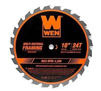 WEN BL1024 10-Inch 24-Tooth Carbide-Tipped Professional Multi-Material Framing Saw Blade