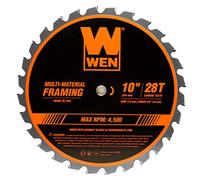 WEN BL1028 10-Inch 28-Tooth Carbide-Tipped Professional Multi-Material Framing Saw Blade